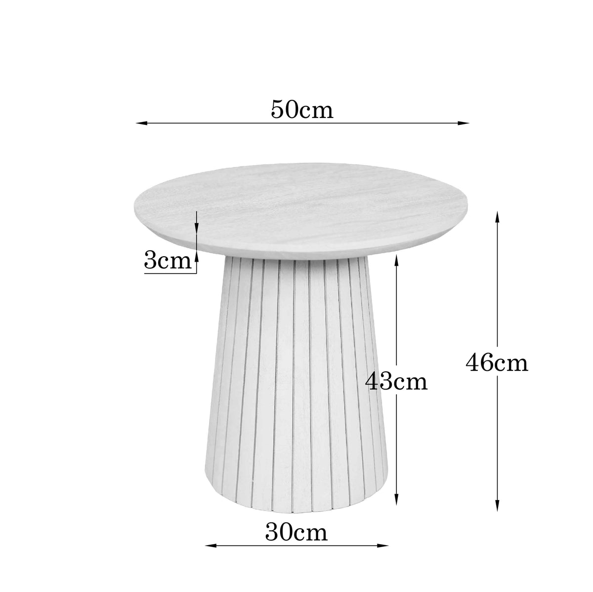 Sofabord Solana mangotræ brun 50 cm Starfurn