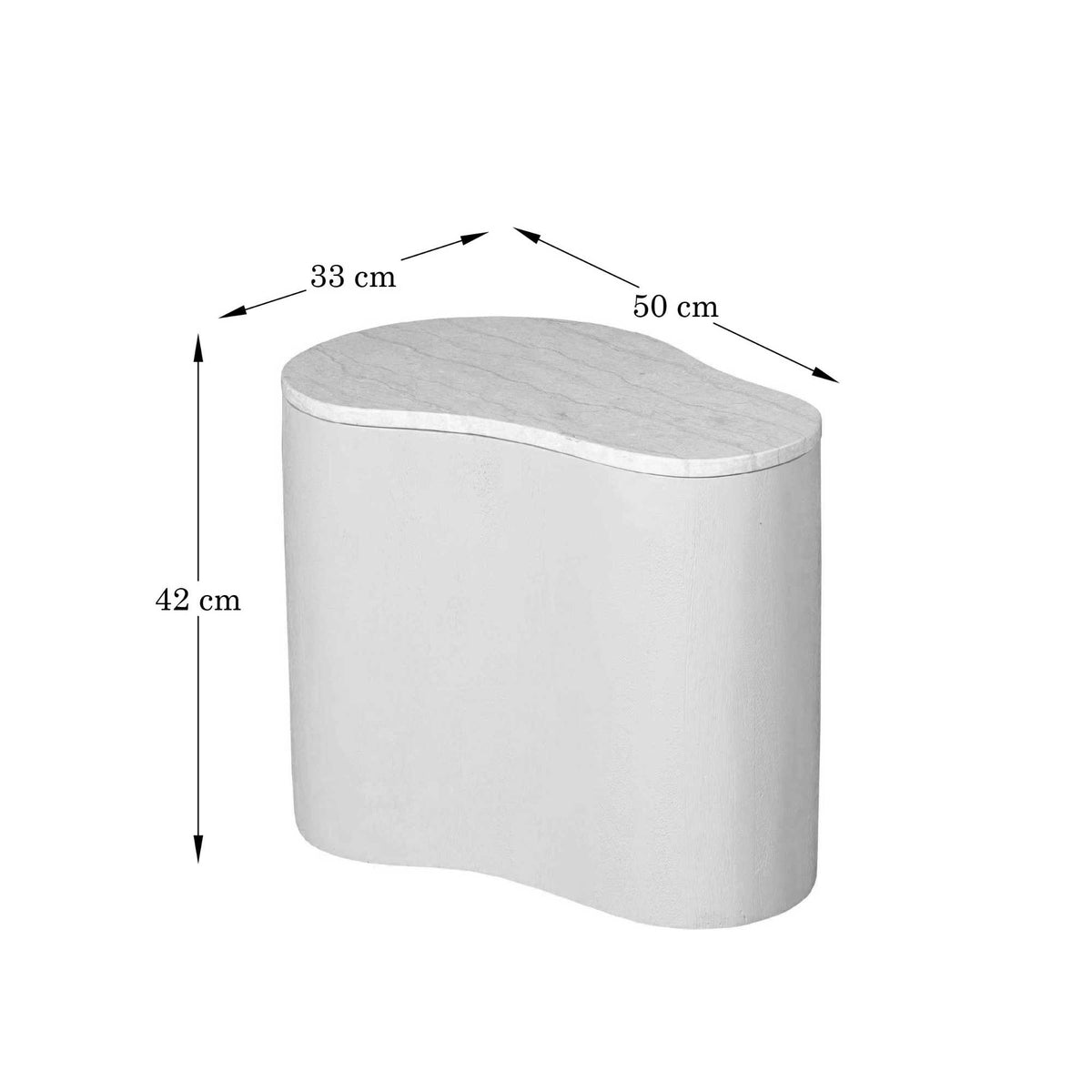 Sofabord Lovi mangotræ sand 50 cm Starfurn