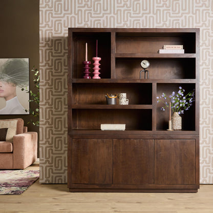Reolskab Brussel mangotræ brun 160 cm Starfurn