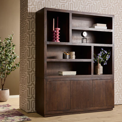 Reolskab Brussel mangotræ brun 160 cm Starfurn