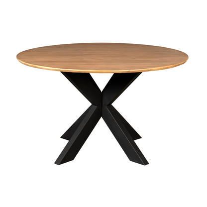 Spisebord Madison naturfarvet mangotræ rund 130 cm Starfurn