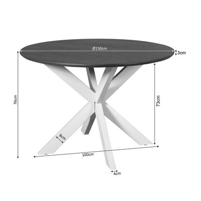Spisebord Madison mangotræ natur rund 150 cm Starfurn