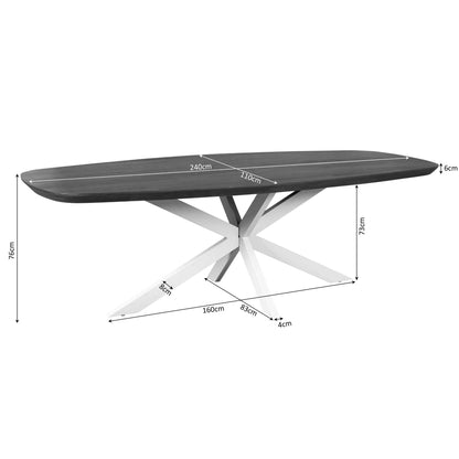 Spisebord Madison mangotræ naturfarvet dansk ovalt 240 cm Starfurn
