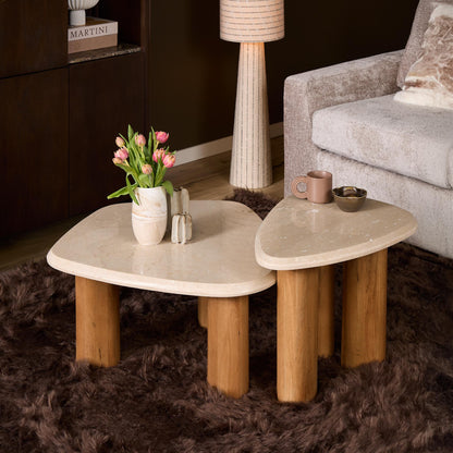 Sidebord Nuvé Botticino-marmor natur 60 cm Starfurn