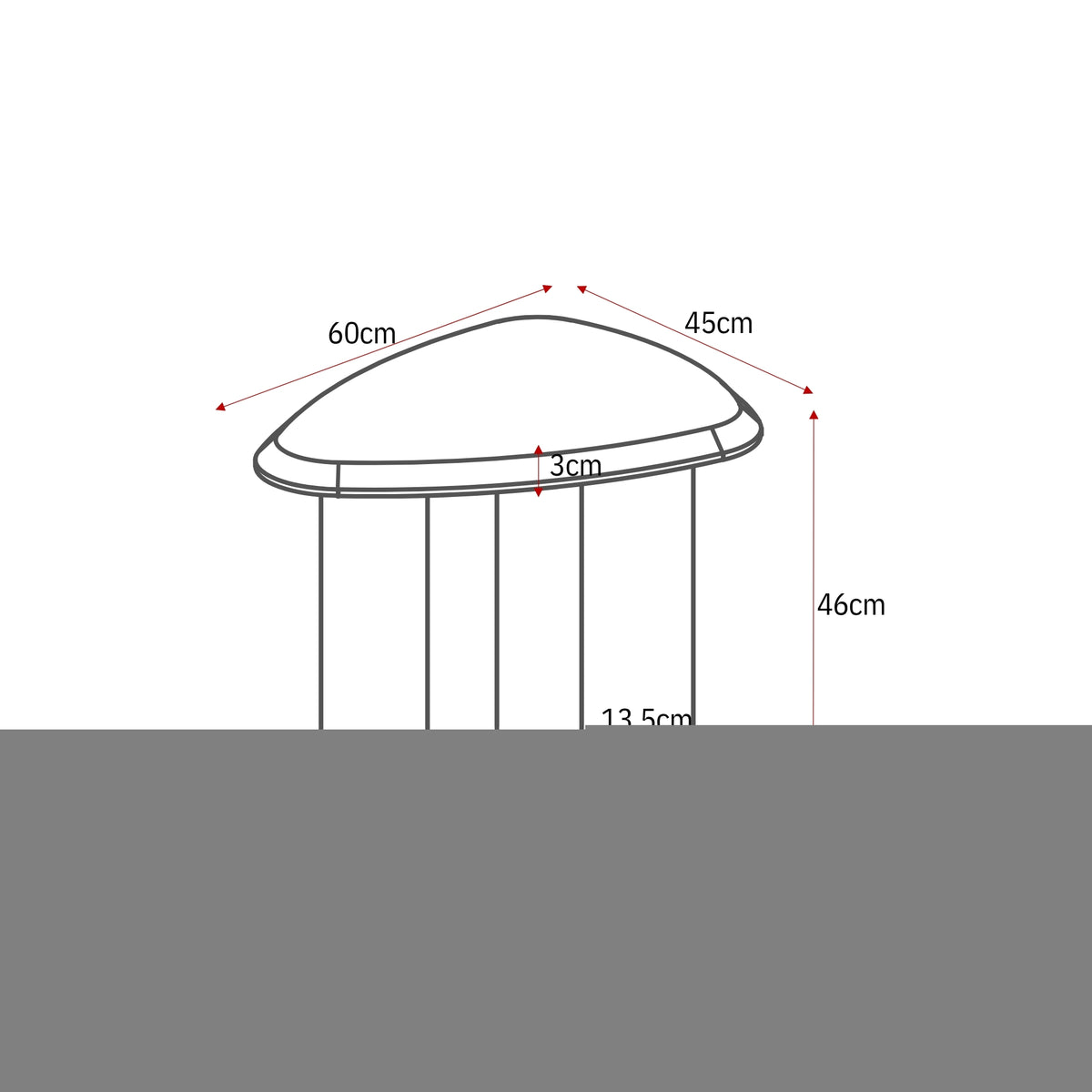 Sidebord Nuvé Botticino-marmor natur 60 cm Starfurn