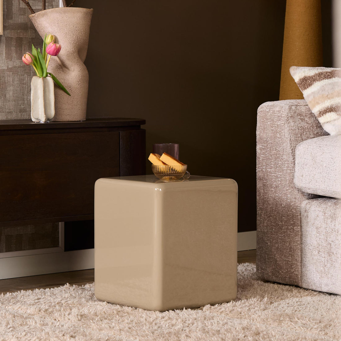 Sofabord Elias beige 30 cm Starfurn