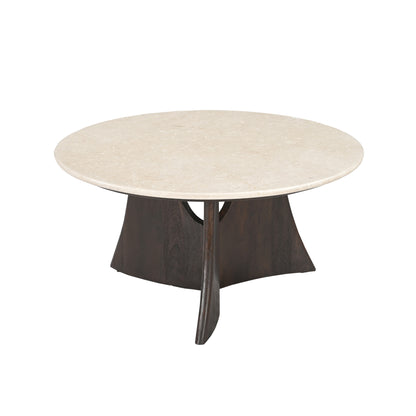Sofabord Milo i Botticino-marmor, 80 cm, Starfurn