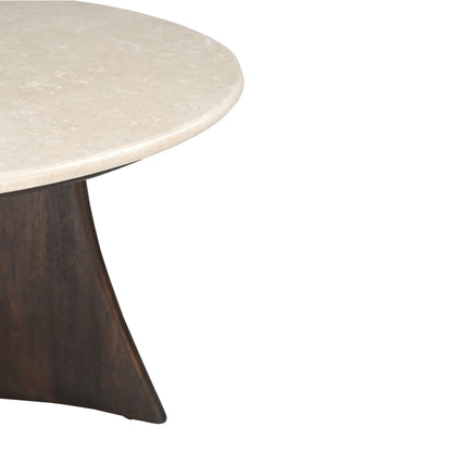 Sofabord Milo i Botticino-marmor, 80 cm, Starfurn