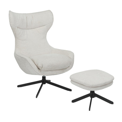 Lænestol Olivia, drejelig, stof, offwhite, Starfurn