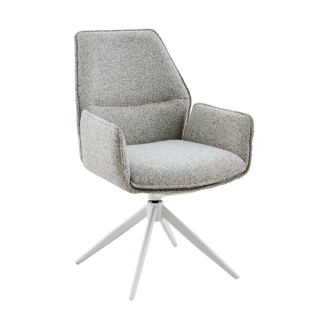 Spisestuestol Hera i beige stof med armlæn – Starfurn