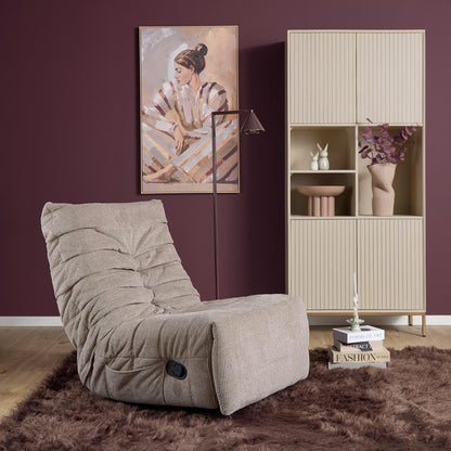 Zen hvilestol, stof, taupe, Starfurn