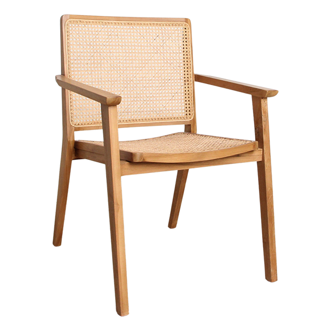 Nova spisebordsstol i teak, sæt med 2, råmaterialer