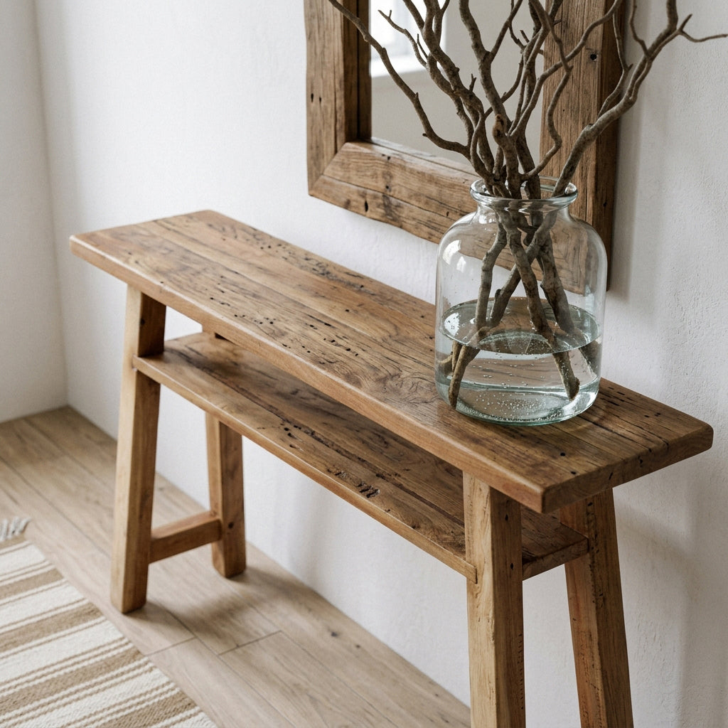 Farmwood væg-/sidebord, stort – FSC-genbrugstræ