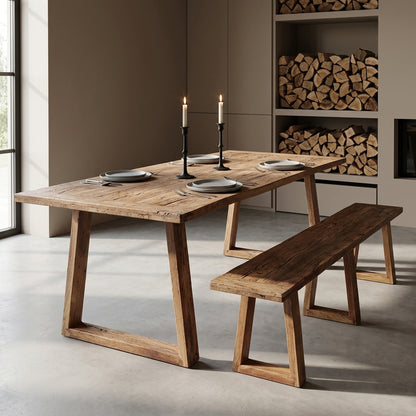 Spisebord i teaktræ Farmwood 200 cm Raw Materials