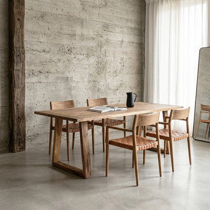 Spisebord i teaktræ Farmwood 200 cm Raw Materials