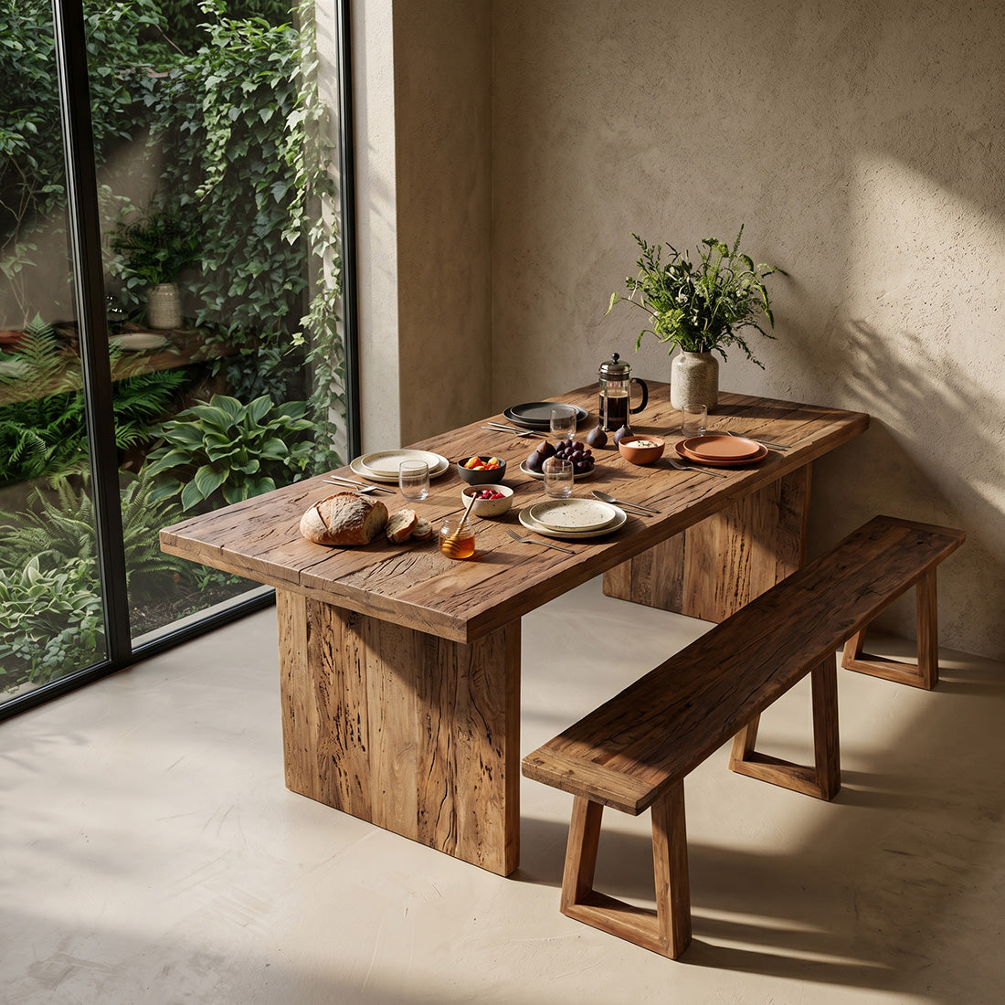 Farmwood Waterfall-spisebord – 240 cm Raw Materials
