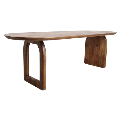 Bullnose spisebord Mix brun 240 cm Raw Materials