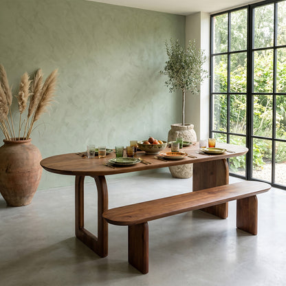 Bullnose spisebord Mix brun 240 cm Raw Materials