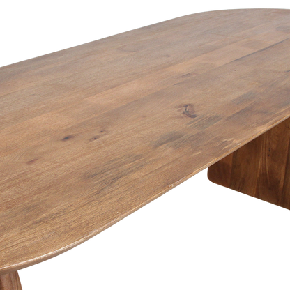 Bullnose spisebord Mix brun 240 cm Raw Materials
