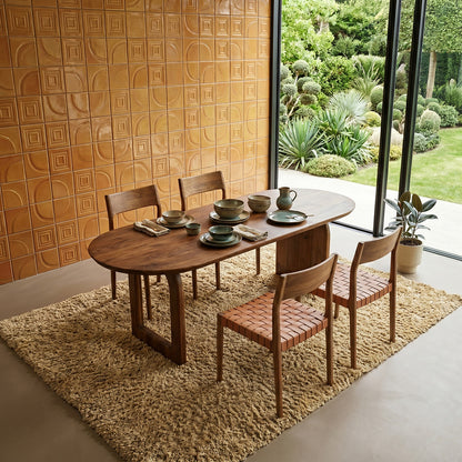 Bullnose spisebord Mix brun 240 cm Raw Materials