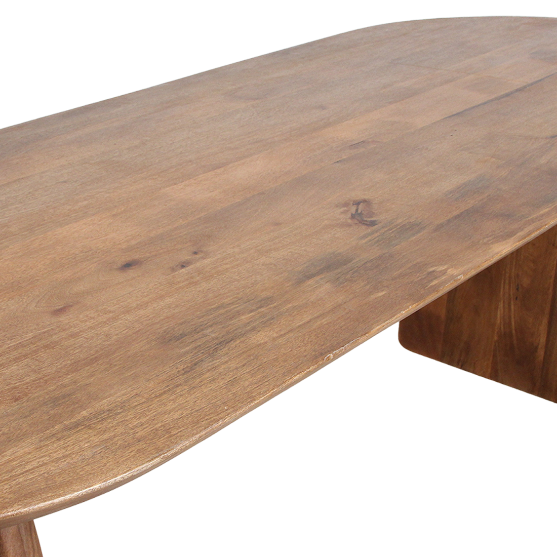 Bullnose spisebord lukket brun 240 cm Raw Materials