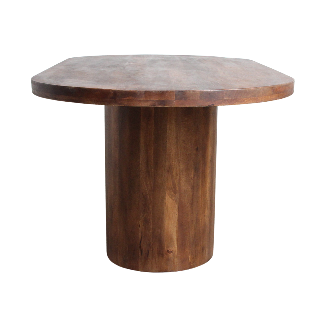 Bullnose spisebord, aflangt ovalt, mangotræ, 240 cm, Raw Materials