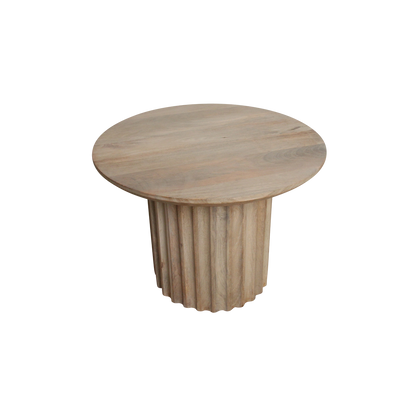 Sidebord Reversed Fluted Naturel 55 cm Raw Materials