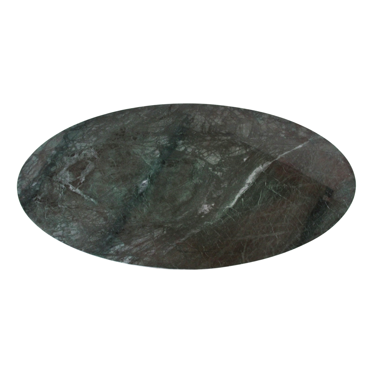 Sofabord i grøn oval marmor – Raw Materials