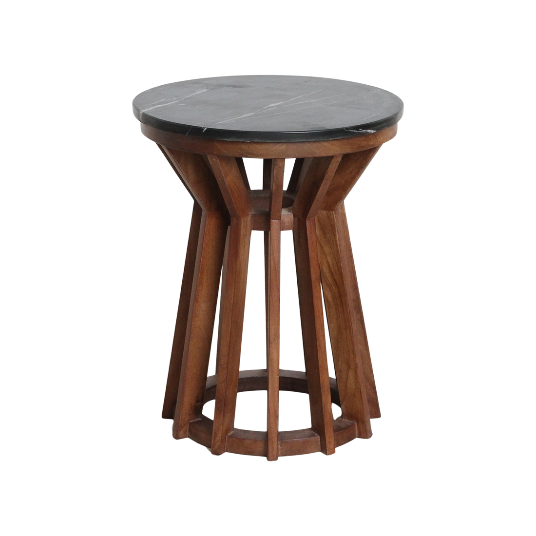 Sidebord Sabah sort marmor Ø40x50 cm – Raw Materials