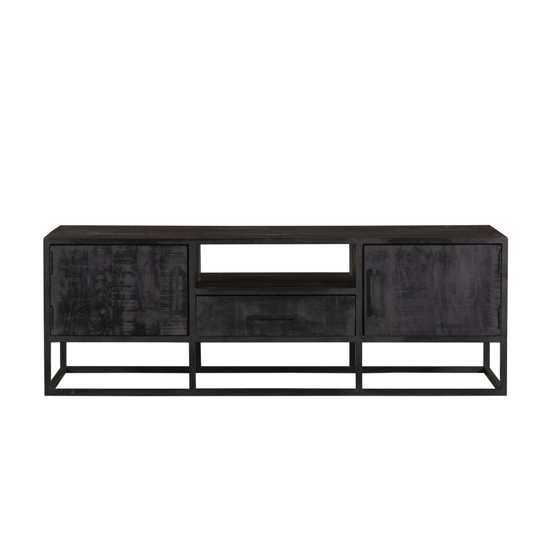 TV-møbel Denver mangotræ sort 145 cm Starfurn