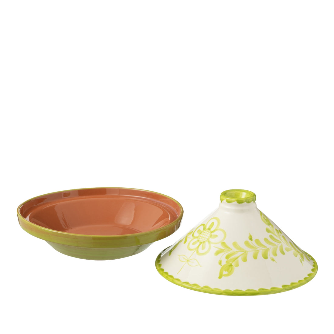 Tagine Granada-motiv Grøn/Hvid Keramik J-Line