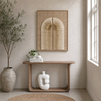 MUST Living Vægpanel Bow Eco Art Vævet Palm