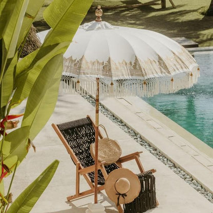 Bali Parasol - Half Goud Créme -180cm - Parasol - Todo Bien - livinglovely.nl