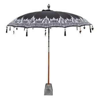 Bali Parasol - Half Zilver Zwart - 250cm - Parasol - Todo Bien - livinglovely.nl