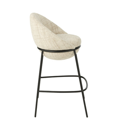 Barstol jern beige/sort - J-Line