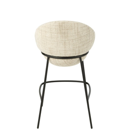Barstol jern beige/sort - J-Line