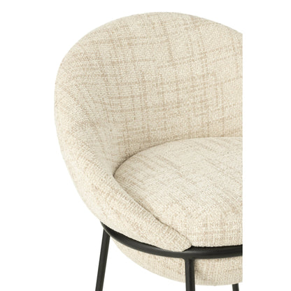 Barstol jern beige/sort - J-Line