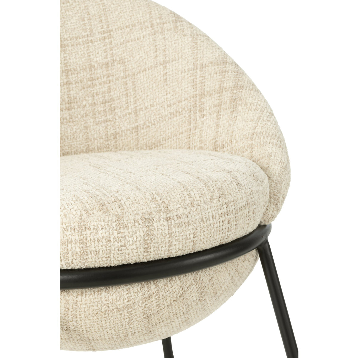 Barstol jern beige/sort - J-Line