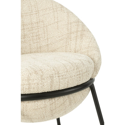 Barstol jern beige/sort - J-Line