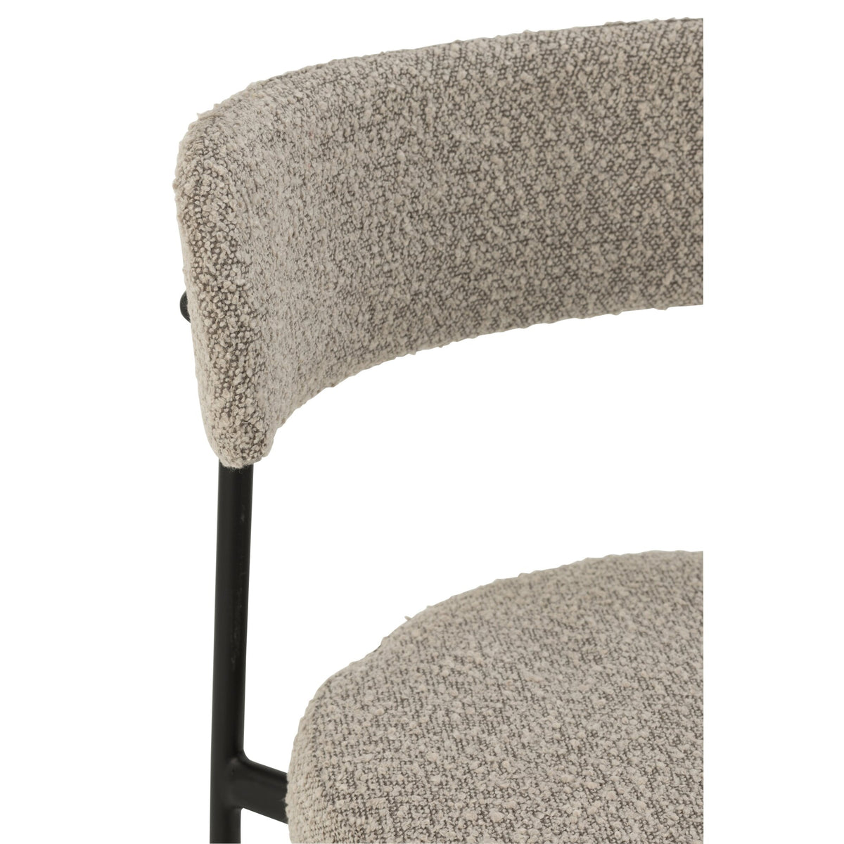 Barstol Boucle Krydsfiner/Polyester Grå/Sort J-Line