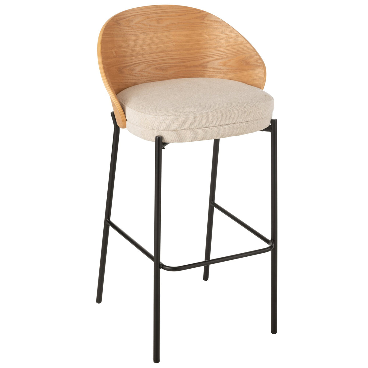 Barstol Lone Multiplex/Metal Natur/Beige J-Line
