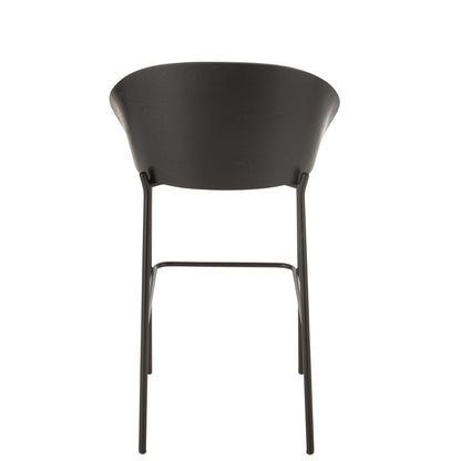 Barstol Lone Multiplex/Metal Sort/Grå J-Line