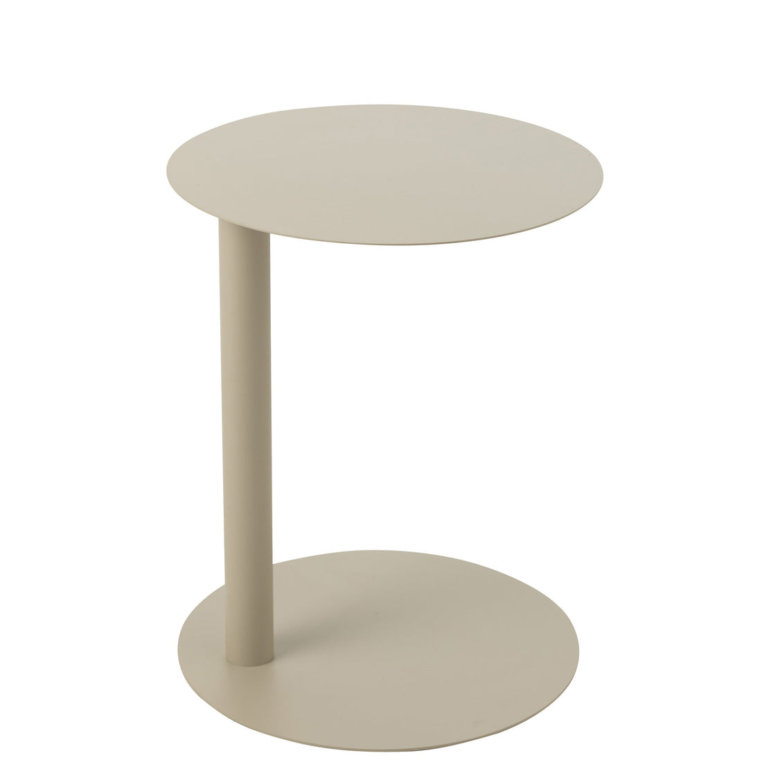 Sidebord Rund Metal Beige J-Line