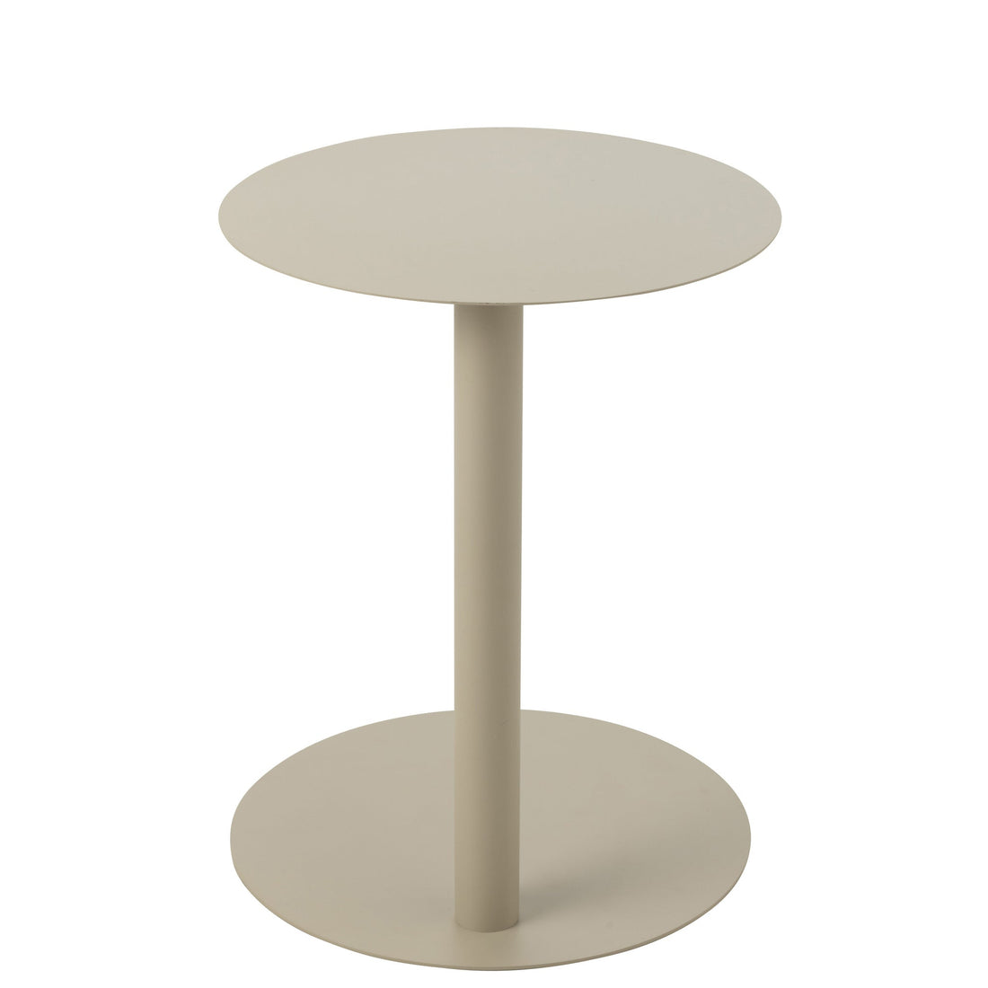 Sidebord Rund Metal Beige J-Line