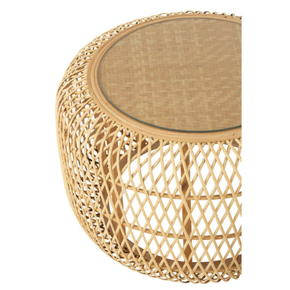 Bijzettafels Afrika Bamboe/Sparhout Naturel Set van 2 J-Line