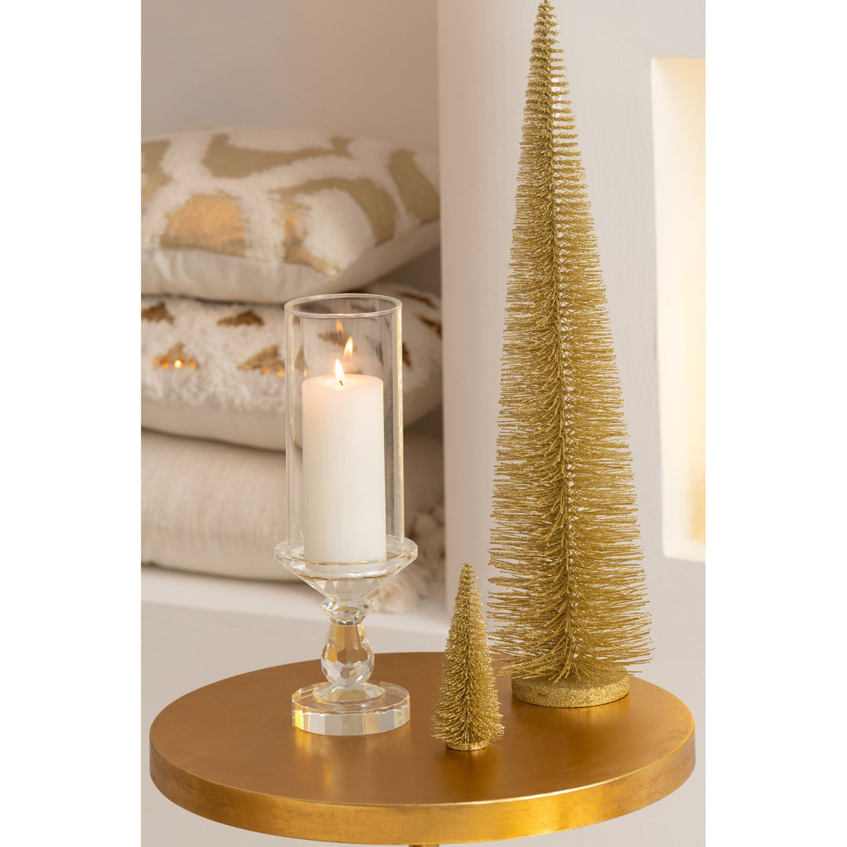 Sideborde Dråbe Metal Guld Sæt med 2 J-Line