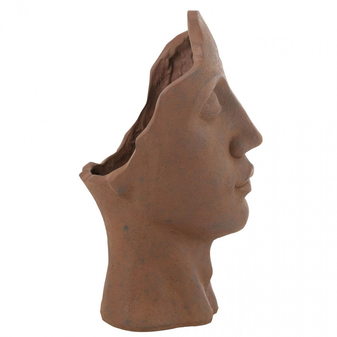 Bloempot David Klei Roest Large - Pot - J-Line - livinglovely.nl