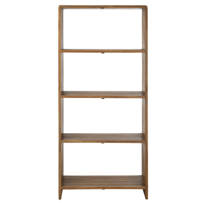 Bogreol 4 Hylder Genanvendt Teak Natur J-Line