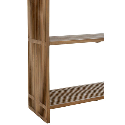 Bogreol 4 Hylder Genanvendt Teak Natur J-Line