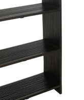 Boekenkast 4 Schappen Gerecycleerd Teak Zwart - Boekenkast - J-Line - livinglovely.nl